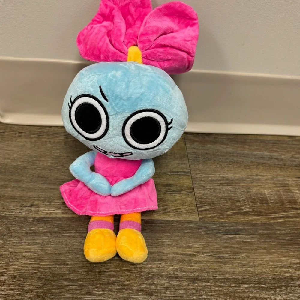 Dazzleberry Plush Toy Blue Stuffed Animal Pink Bow Dress Cartoon Character